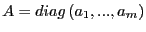 $ A=diag\left( a_{1},...,a_{m}\right) $