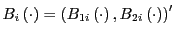 $ B_{i}\left( \cdot\right) =\left( B_{1i}\left( \cdot\right) ,B_{2i}\left( \cdot\right) \right) ^{\prime}$