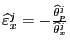 $ \widehat{\varepsilon}_{x}^{j}=-\frac {\widehat{\theta}_{p}^{j}}{\widehat{\theta}_{x}^{j}}$