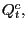 $ Q_{t}^{c},$
