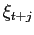 $ \xi_{t+j}$