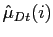 $ \hat{\mu}_{Dt}(i)$