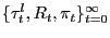 $ \{\tau^{l}_{t}, R_{t}, \pi_{t}\}_{t=0} ^{\infty}$