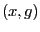 $ (x,g)$