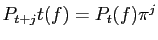 $P_{t+j}{t}(f)=P_t(f) \pi^j$