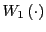 $ W_{1}\left( \cdot\right) $
