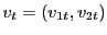 $ v_{t}=\left( v_{1t} ,v_{2t}\right) $