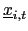 $ \underline{x}_{i,t}$
