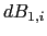 $ dB_{1,i}$