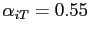 $ \alpha_{iT}=0.55$