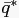 $ \bar{q}^{\ast}$