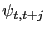 $ \psi_{t,t+j}$