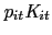 $ \mathit{p}_{it} \mathit{K}_{it}$