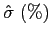 $ \hat{\sigma}\;(\%)$