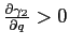 $ \frac{\partial\gamma_{2}}{\partial q}>0$