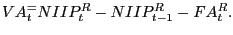 $VA_t ^=NIIP_t^R -NIIP_{t-1}^R -FA_t ^R.$