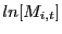 $ ln[M_{i,t}]$