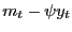 $ m_{t} - \psi y_{t}$