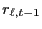 $ r_{\ell ,t-1}$