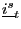 $ \underline{i^{s}}_{t}$