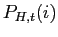 $ P_{H,t}(i)$