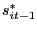 $ s_{it-1}^{\ast}$