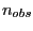 $ n_{obs}$
