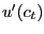 $ u^{\prime} (c_{t})$