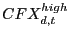 $ CFX_{d,t}^{high} $