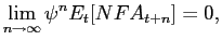 $\displaystyle \lim_{n\rightarrow\infty}\psi^{n}E_{t}[NFA_{t+n}]=0,$