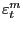 $ \varepsilon_{t}^{m}$