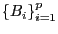 $ \left\{ B_{i}\right\} _{i=1}^{p}$