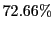 $ 72.66\%$