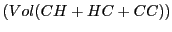$ (Vol(CH+HC+CC))$