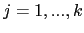 $ j=1,...,k$