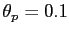 $ \theta_{p} = 0.1$