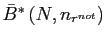 $ \bar {B}^{\ast}\left( N,n_{r^{not}}\right) $