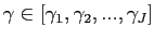 $ \gamma \in [\gamma_1,\gamma_2,...,\gamma_J]$