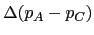 $ \Delta(p_{A}-p_{C})$