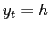 $ y_{t}=h$