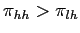 $ \pi_{hh} > \pi_{lh}$