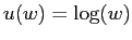 $ u(w)=\log(w)$