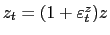 $ z_{t}=(1+\varepsilon_{t}^{z})z$
