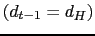$(d_{t-1} = d_H)$