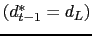 $(d^*_{t-1} = d_L)$