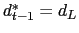 $d^*_{t-1} = d_L$