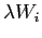 $ \lambda W_{i}$