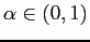 $ \alpha\in\left( 0,1\right) $