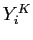$ Y_{i}^{K}$