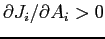 $ \partial J_{i}/\partial A_{i}>0$